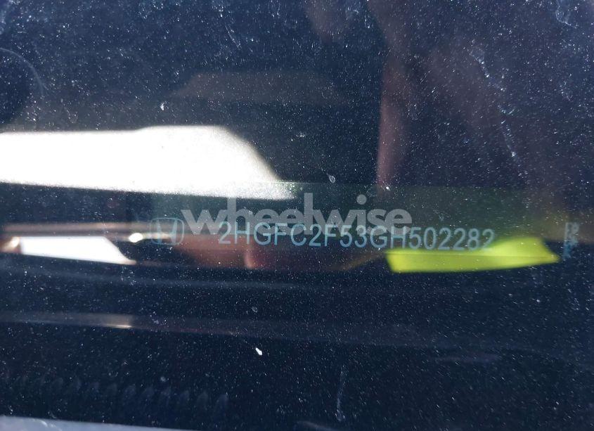 Photo 9 of 2016 Honda Civic LX (VIN 2HGFC2F53GH502282)