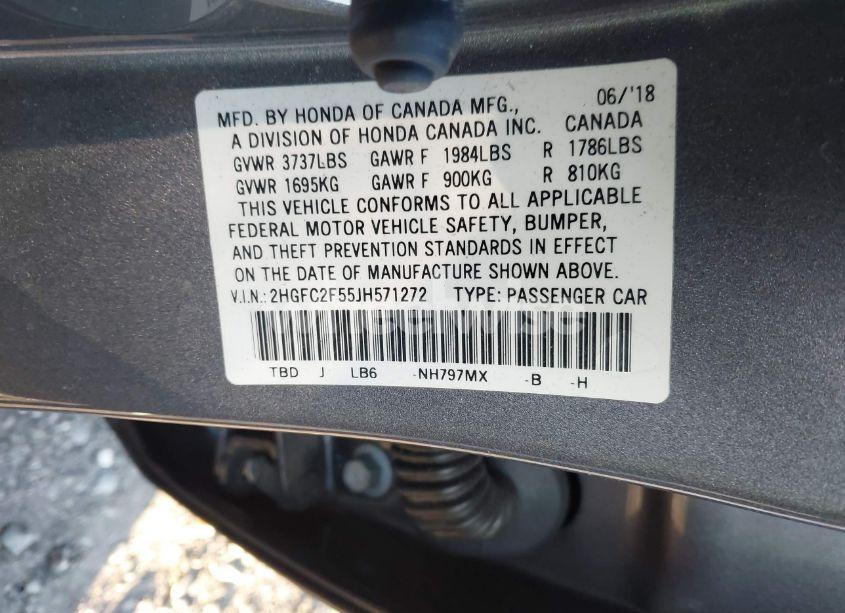 Photo 9 of 2018 Honda Civic LX (VIN 2HGFC2F55JH571272)