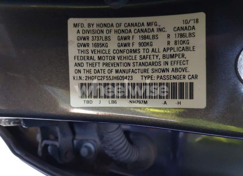 Photo 9 of 2018 Honda Civic LX (VIN 2HGFC2F55JH609423)