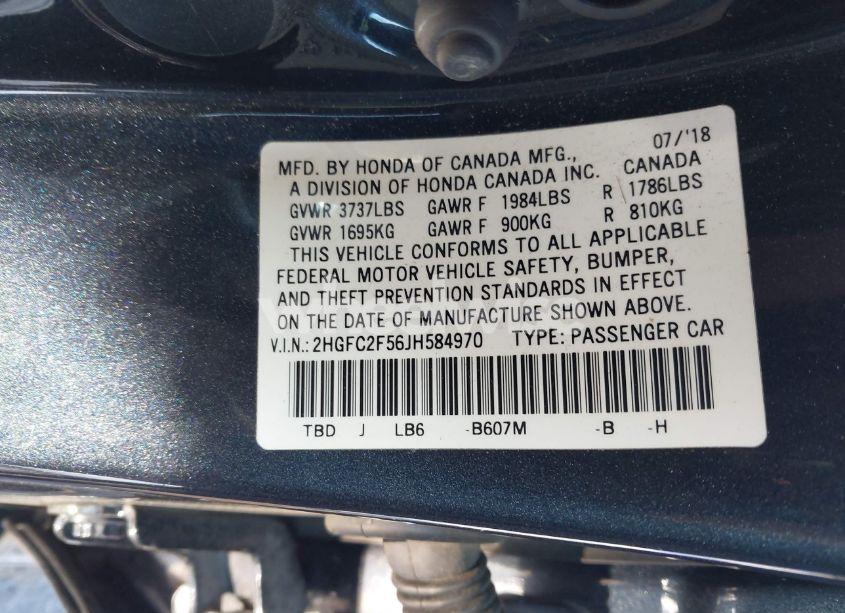 Photo 9 of 2018 Honda Civic LX (VIN 2HGFC2F56JH584970)