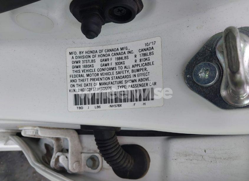 Photo 9 of 2018 Honda Civic LX (VIN 2HGFC2F57JH502776)