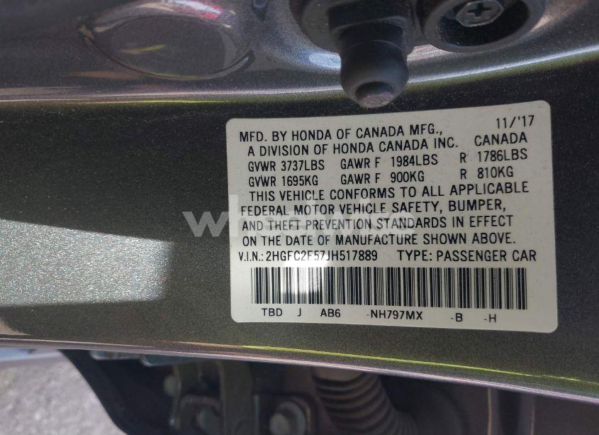 Photo 9 of 2018 Honda Civic LX (VIN 2HGFC2F57JH517889)