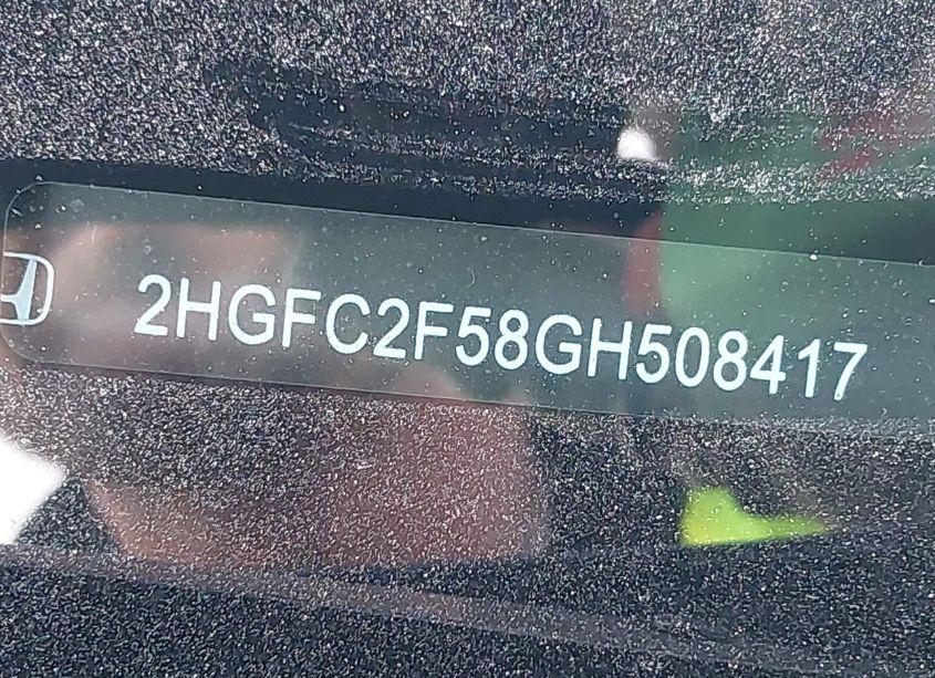 Photo 9 of 2016 Honda Civic LX (VIN 2HGFC2F58GH508417)