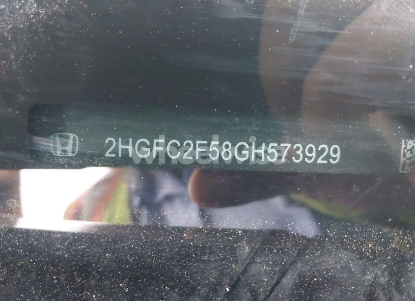 Photo 9 of 2016 Honda Civic LX (VIN 2HGFC2F58GH573929)