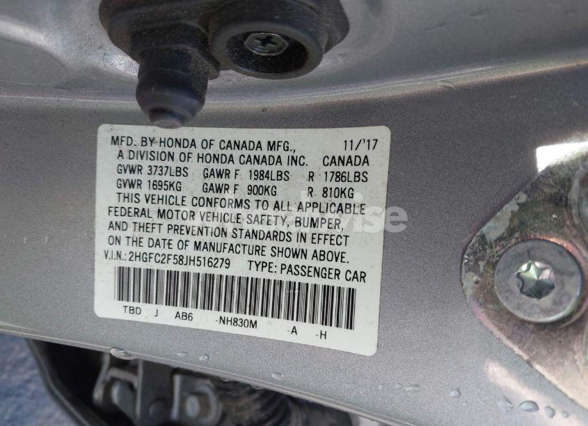 Photo 9 of 2018 Honda Civic LX (VIN 2HGFC2F58JH516279)