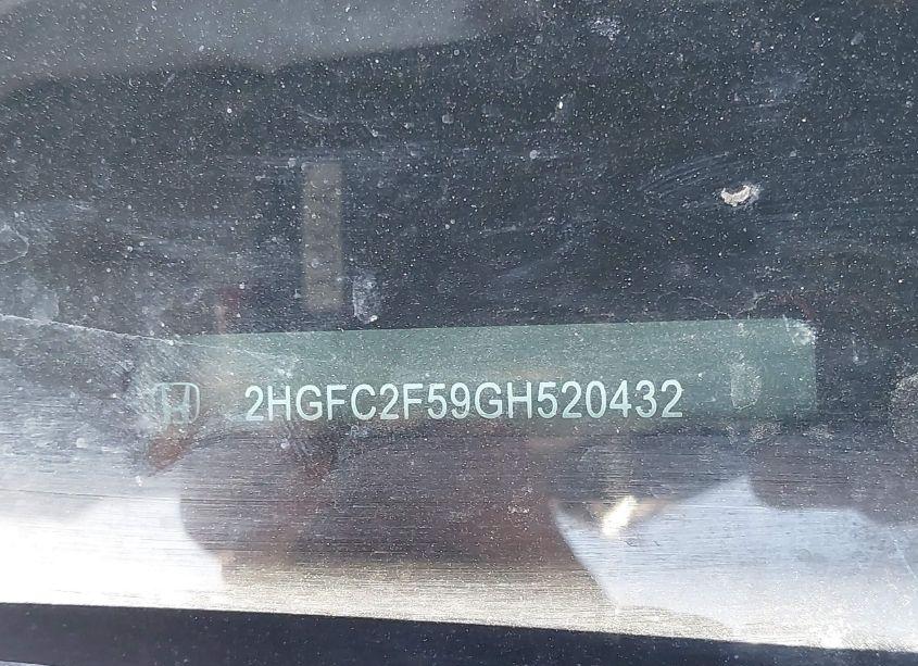 Photo 9 of 2016 Honda Civic LX (VIN 2HGFC2F59GH520432)