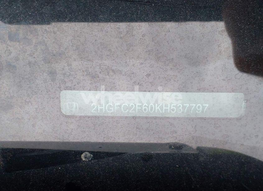 Photo 9 of 2019 Honda Civic LX (VIN 2HGFC2F60KH537797)