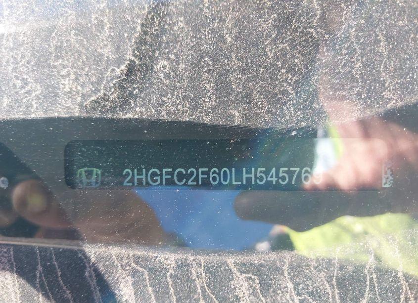Photo 9 of 2020 Honda Civic LX (VIN 2HGFC2F60LH545769)