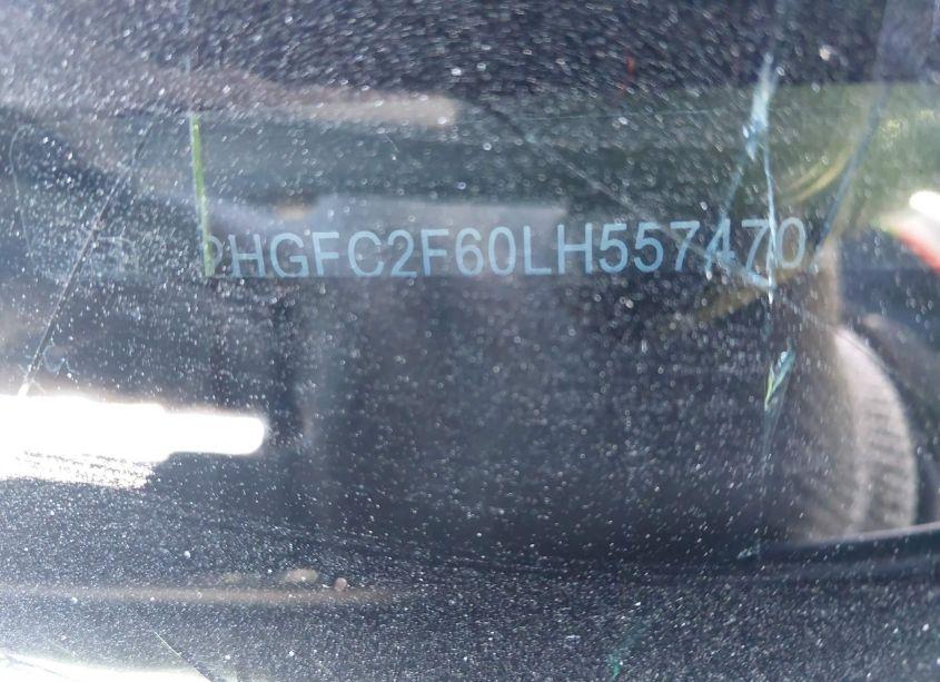 Photo 9 of 2020 Honda Civic LX (VIN 2HGFC2F60LH557470)