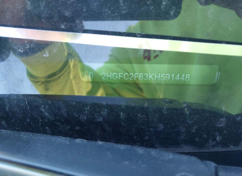 Photo 9 of 2019 Honda Civic LX (VIN 2HGFC2F63KH591448)