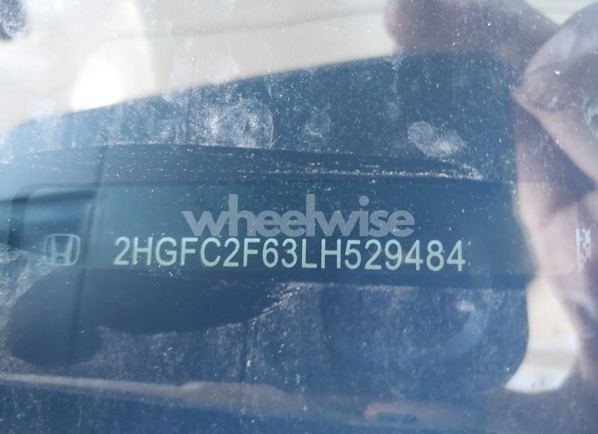 Photo 9 of 2020 Honda Civic LX (VIN 2HGFC2F63LH529484)