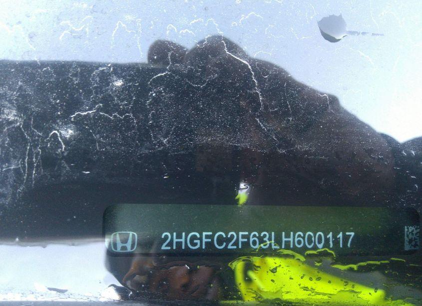 Photo 9 of 2020 Honda Civic LX (VIN 2HGFC2F63LH600117)