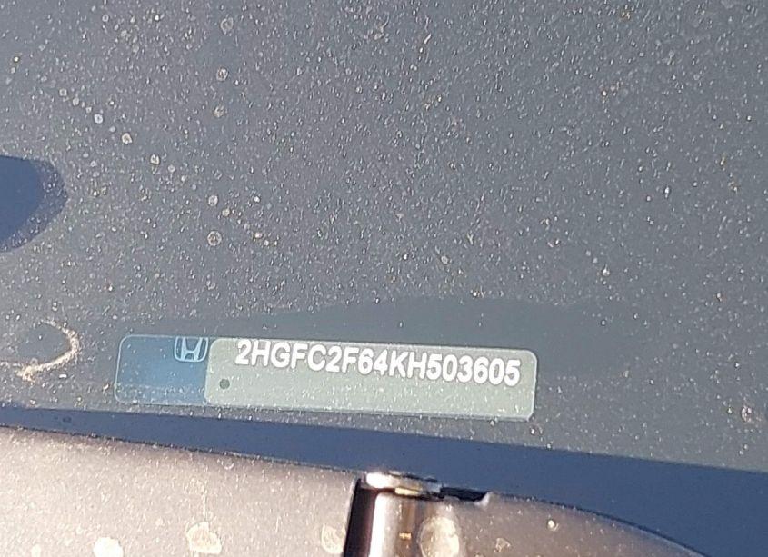 Photo 9 of 2019 Honda Civic LX (VIN 2HGFC2F64KH503605)