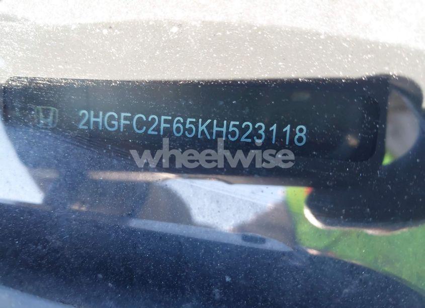 Photo 16 of 2019 Honda Civic LX (VIN 2HGFC2F65KH523118)