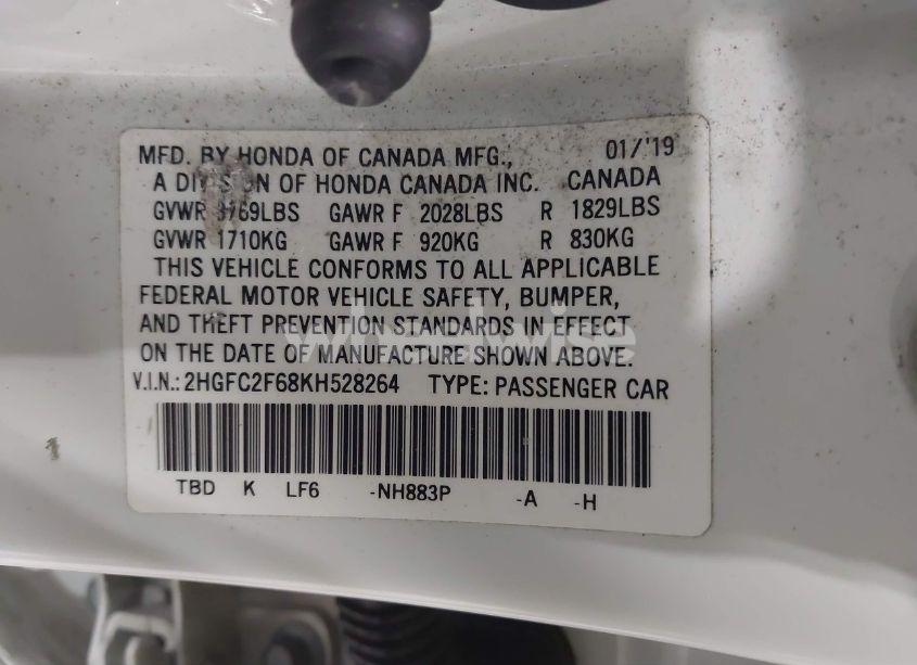 Photo 9 of 2019 Honda Civic LX (VIN 2HGFC2F68KH528264)