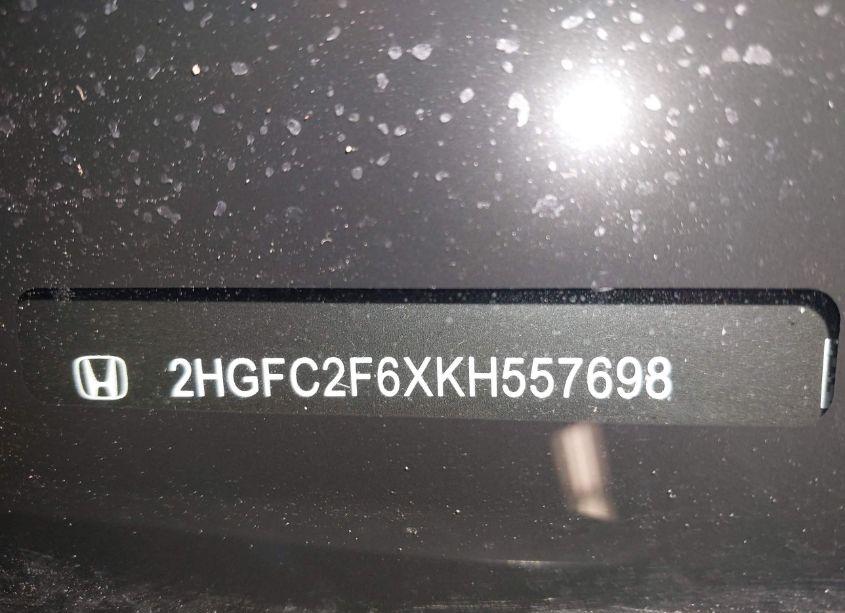 Photo 18 of 2019 Honda Civic LX (VIN 2HGFC2F6XKH557698)