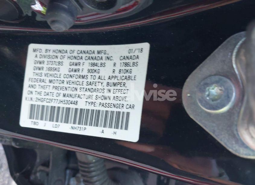 Photo 9 of 2018 Honda Civic EX (VIN 2HGFC2F77JH530448)