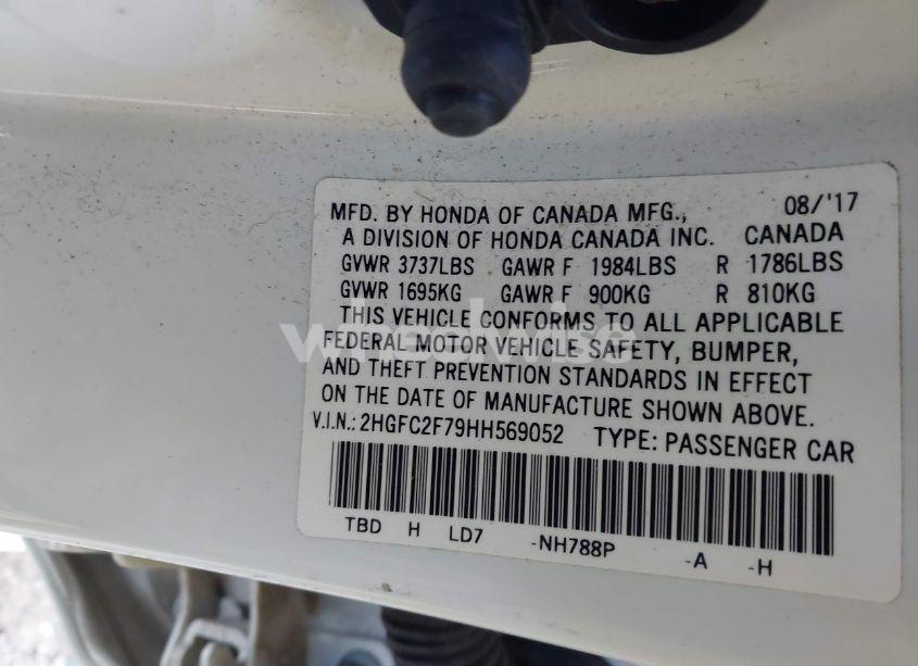 Photo 9 of 2017 Honda Civic EX (VIN 2HGFC2F79HH569052)