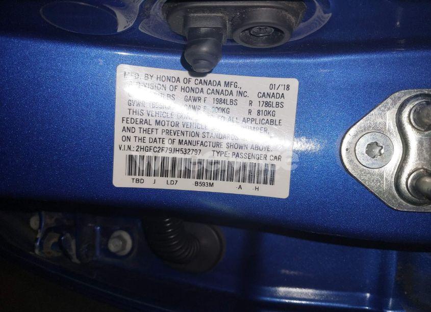 Photo 9 of 2018 Honda Civic EX (VIN 2HGFC2F79JH532797)