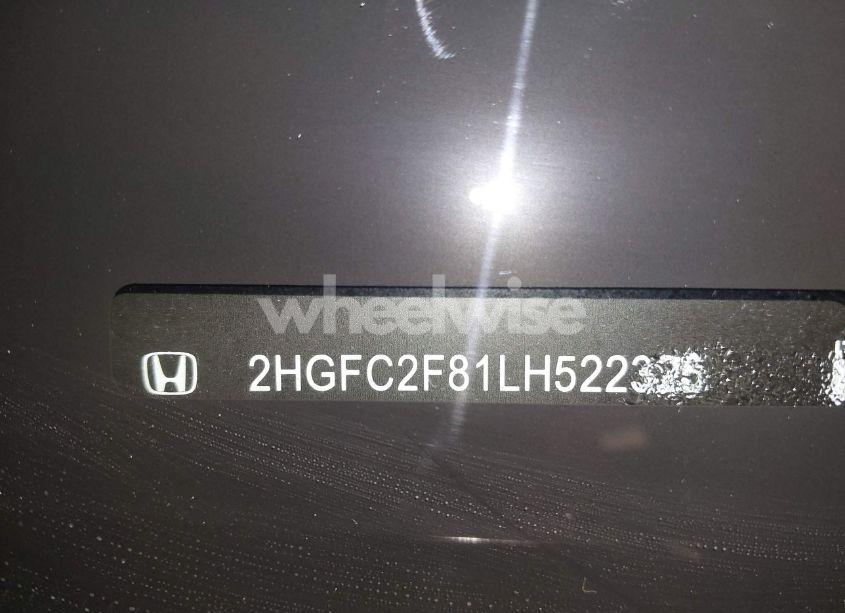 Photo 19 of 2020 Honda Civic SPORT (VIN 2HGFC2F81LH522325)