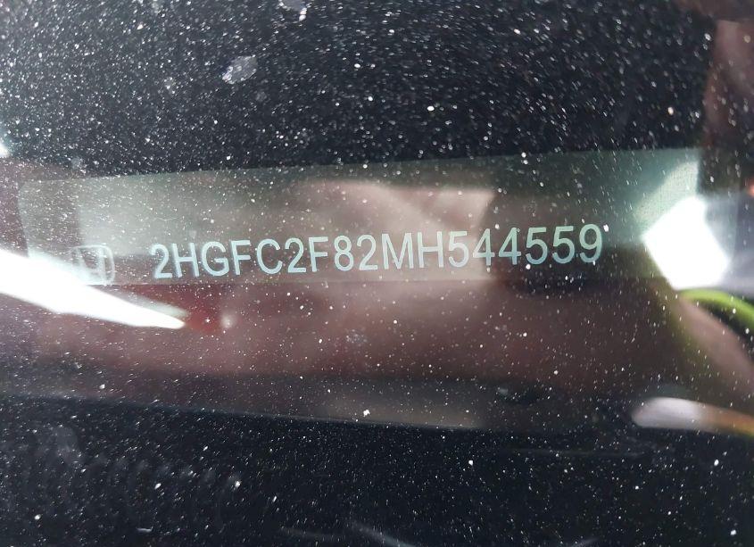 Photo 9 of 2021 Honda Civic SPORT (VIN 2HGFC2F82MH544559)