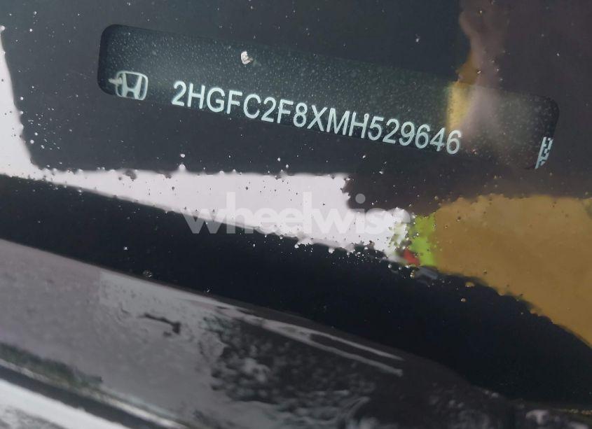 Photo 17 of 2021 Honda Civic SPORT (VIN 2HGFC2F8XMH529646)