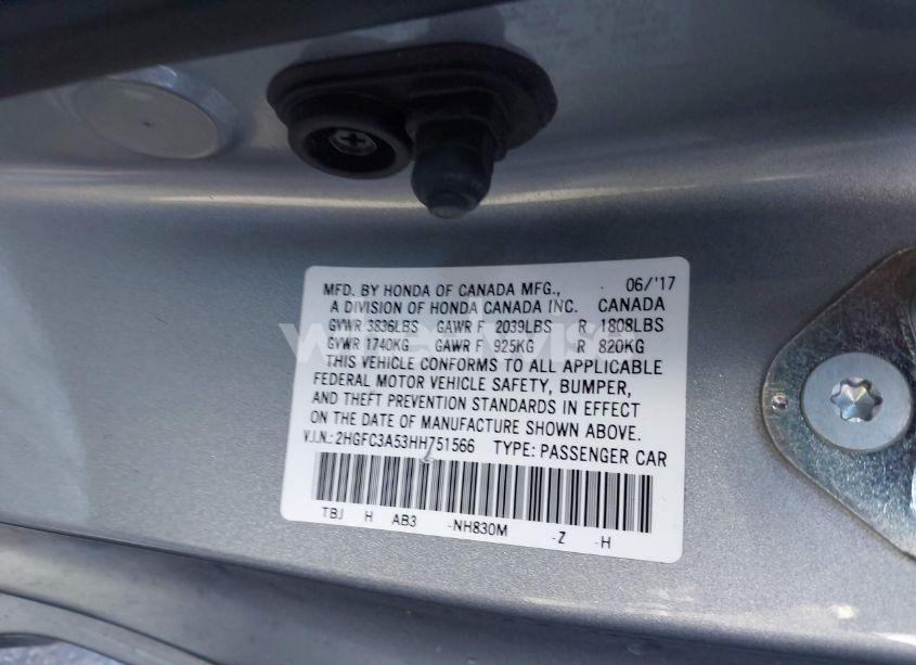 Photo 9 of 2017 Honda Civic SI (VIN 2HGFC3A53HH751566)