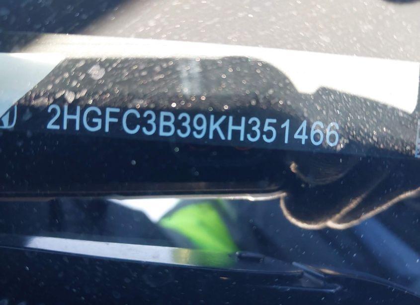 Photo 9 of 2019 Honda Civic EX (VIN 2HGFC3B39KH351466)