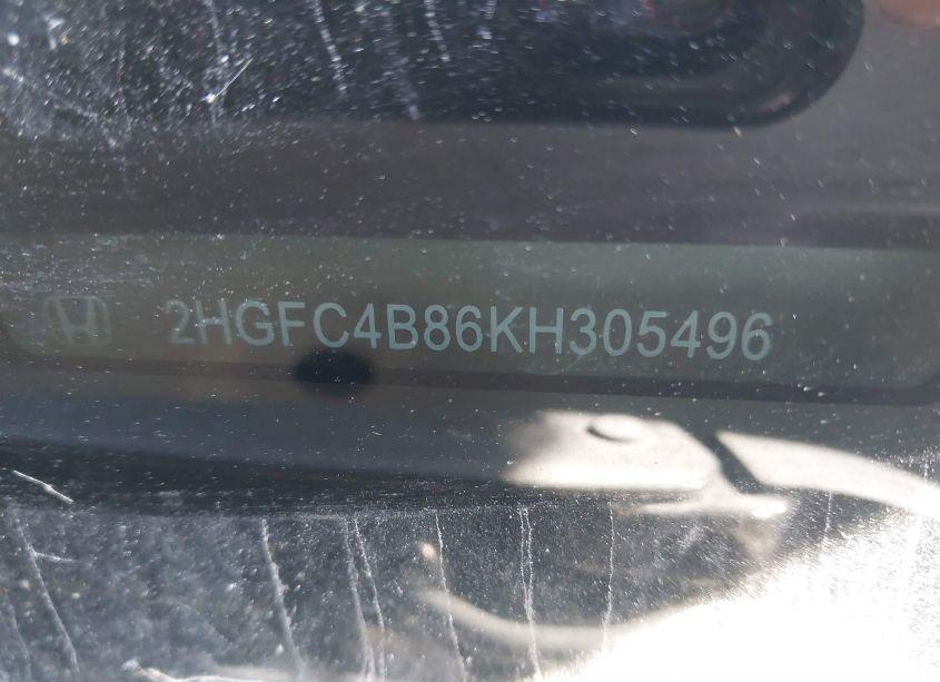 Photo 9 of 2019 Honda Civic SPORT (VIN 2HGFC4B86KH305496)