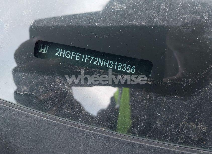 Photo 17 of 2022 Honda Civic EX (VIN 2HGFE1F72NH318356)