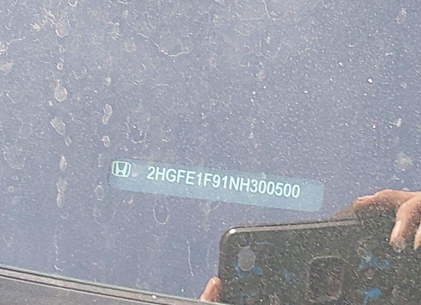 Photo 9 of 2022 Honda Civic TOURING (VIN 2HGFE1F91NH300500)