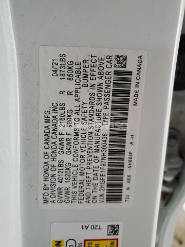 Photo 11 of 2022 HONDA CIVIC TOURING (VIN 2HGFE1F97NH300436)