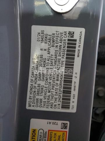 Photo 9 of 2024 HONDA CIVIC SPORT (VIN 2HGFE2F50RH540470)