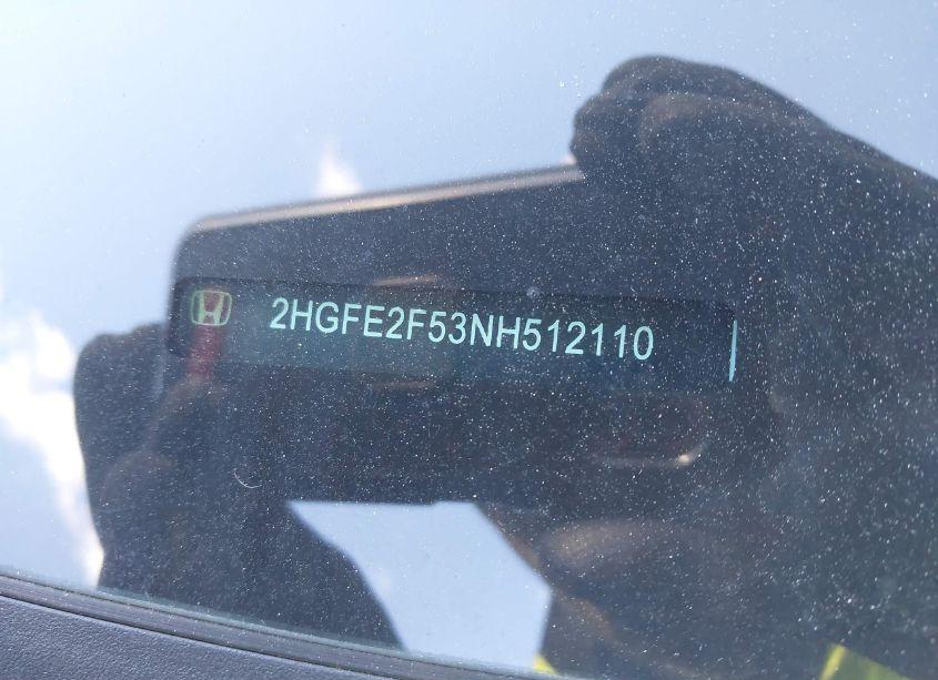 Photo 9 of 2022 Honda Civic SPORT (VIN 2HGFE2F53NH512110)