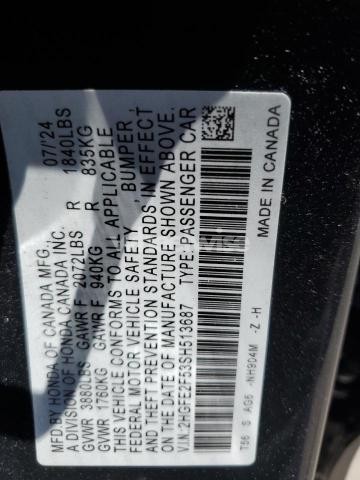 Photo 4 of 2025 HONDA CIVIC SPORT (VIN 2HGFE2F53SH513687)