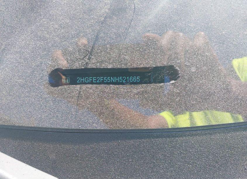 Photo 9 of 2022 Honda Civic SPORT (VIN 2HGFE2F55NH521665)