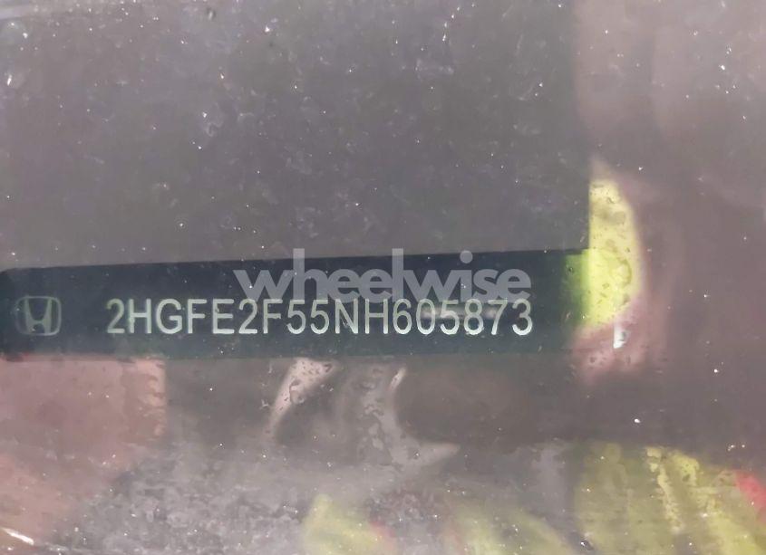 Photo 17 of 2022 Honda Civic SPORT (VIN 2HGFE2F55NH605873)