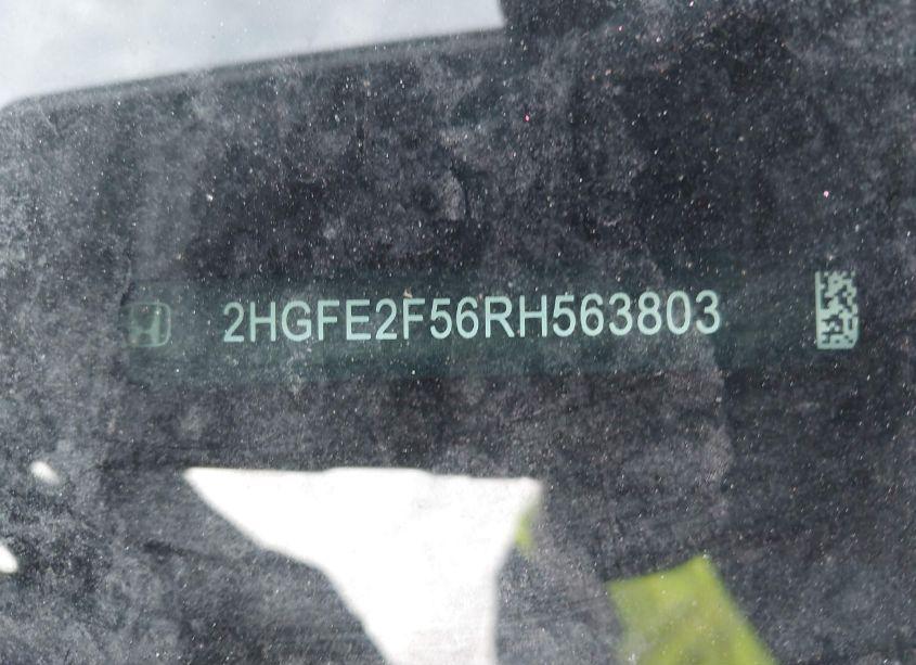 Photo 9 of 2024 Honda Civic SPORT (VIN 2HGFE2F56RH563803)