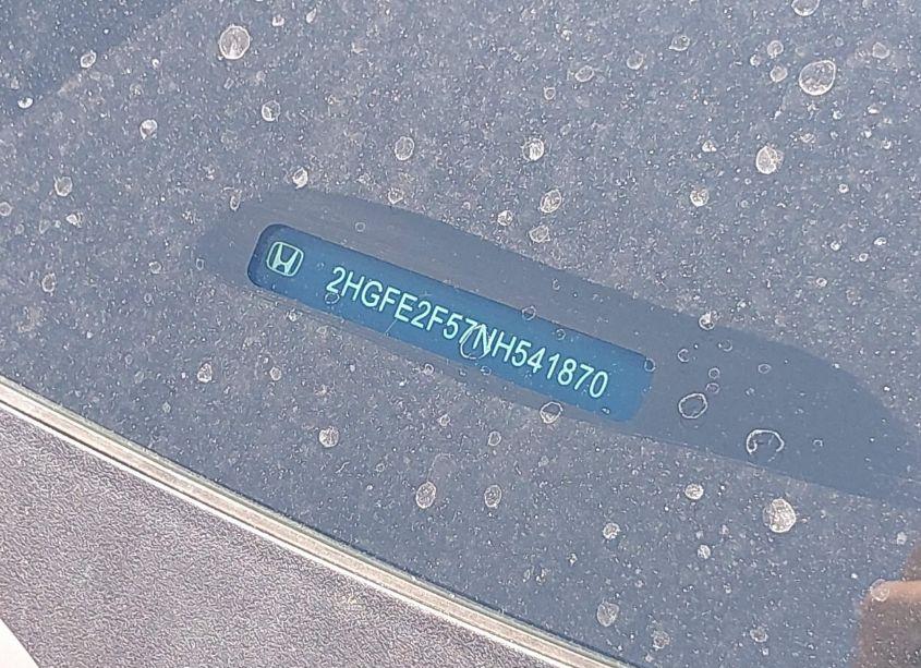 Photo 18 of 2022 Honda Civic SPORT (VIN 2HGFE2F57NH541870)