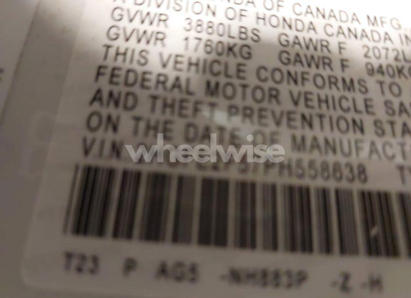 Photo 9 of 2023 Honda Civic SPORT (VIN 2HGFE2F57PH558638)