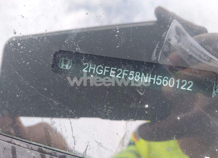 Photo 9 of 2022 Honda Civic SPORT (VIN 2HGFE2F58NH560122)