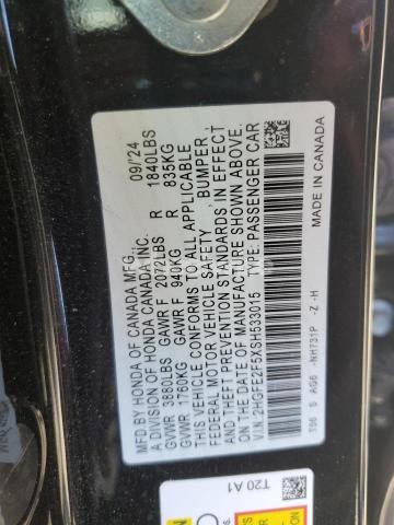Photo 3 of 2025 HONDA CIVIC SPORT (VIN 2HGFE2F5XSH533015)