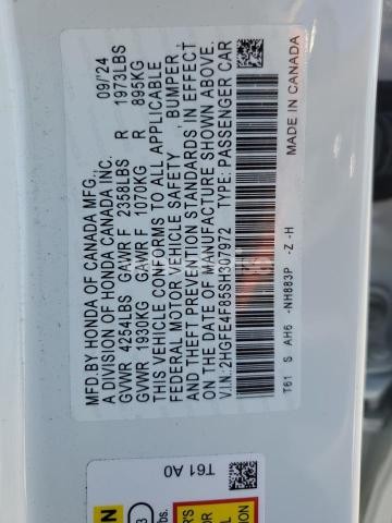 Photo 11 of 2025 HONDA CIVIC SPORT (VIN 2HGFE4F85SH307972)