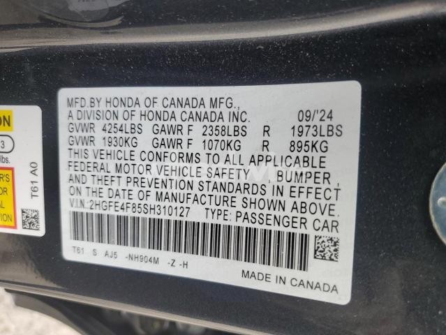 Photo 7 of 2025 HONDA CIVIC SPORT (VIN 2HGFE4F85SH310127)