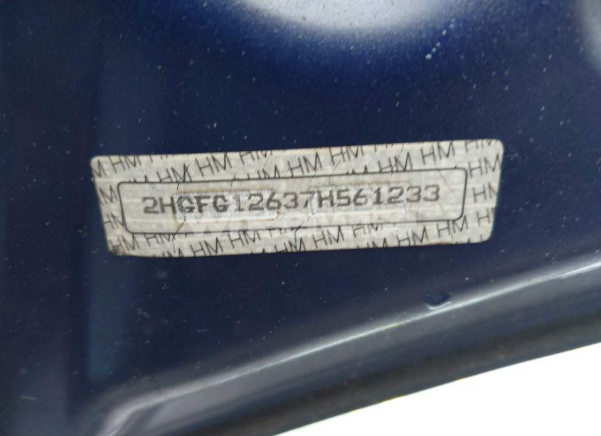 Photo 13 of 2007 Honda Civic LX (VIN 2HGFG12637H561233)