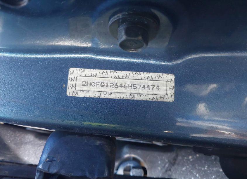 Photo 9 of 2006 Honda Civic LX (VIN 2HGFG12646H574474)