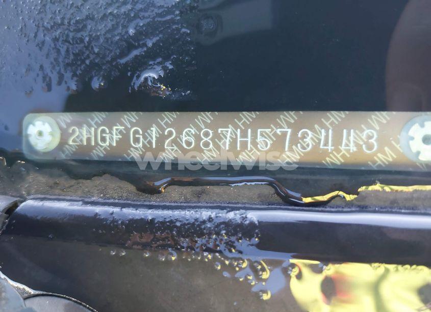 Photo 9 of 2007 Honda Civic LX (VIN 2HGFG12687H573443)