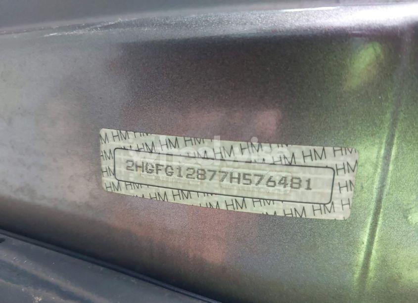 Photo 9 of 2007 Honda Civic EX (VIN 2HGFG12877H576481)