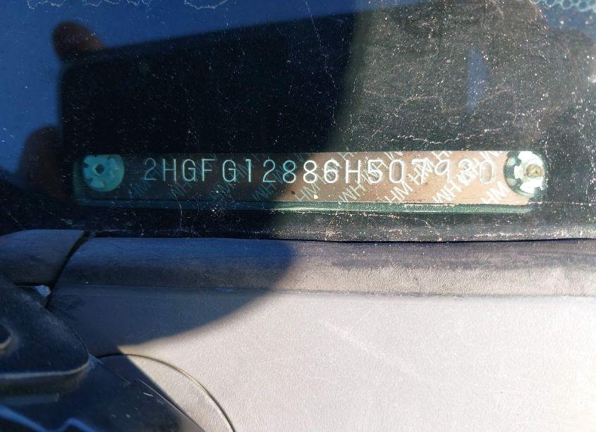 Photo 9 of 2006 Honda Civic EX (VIN 2HGFG12886H507930)