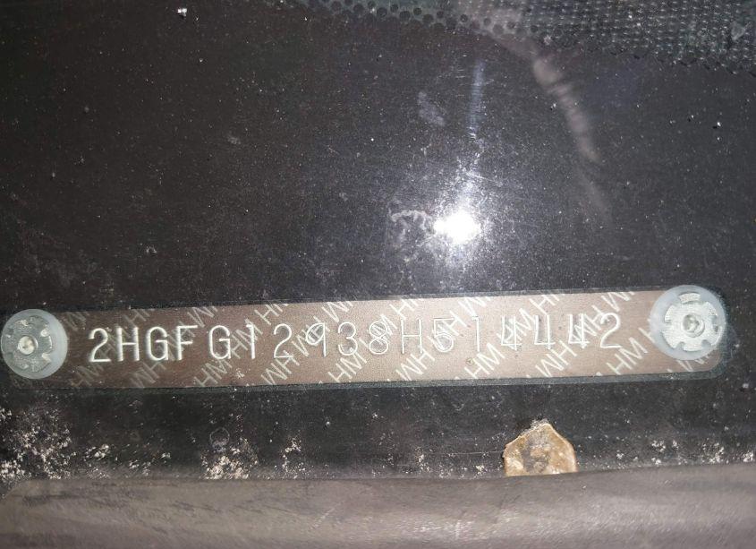 Photo 17 of 2008 Honda Civic EX-L (VIN 2HGFG12938H514442)